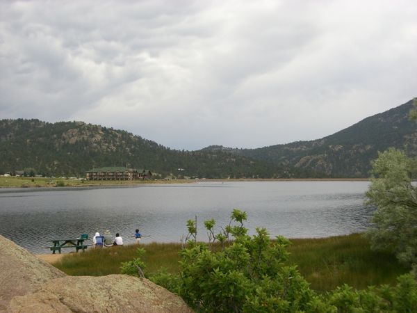 Lake Estes from the bike trail instead of the main road