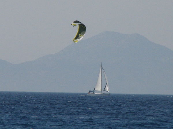 kite and sail boat