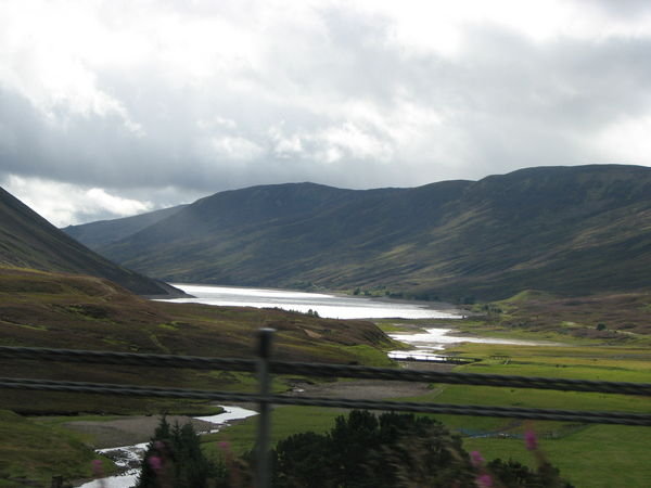 Scenery along way to Highlands of Scotland