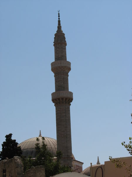 The mosque tower in the Castle city