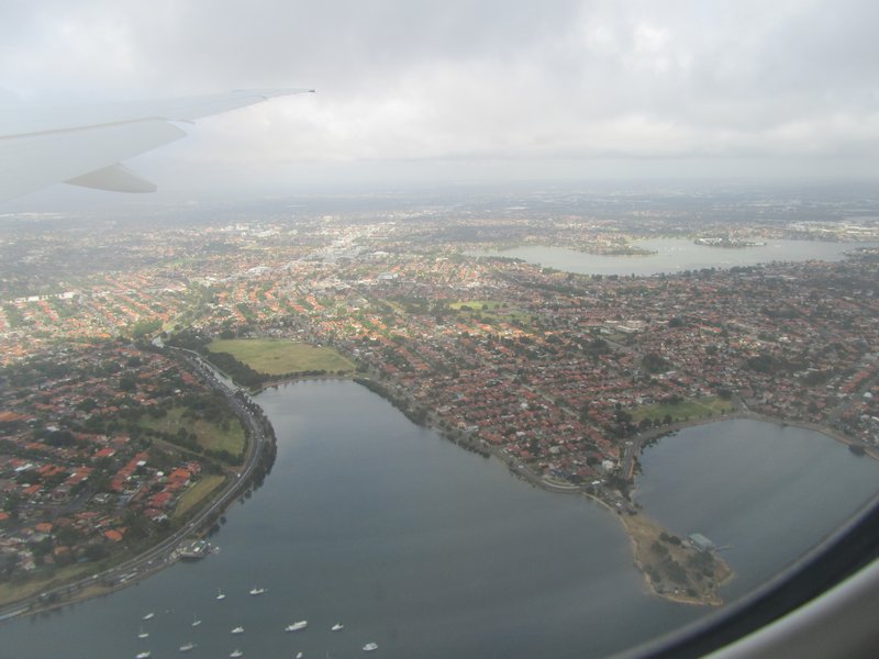 Site of Sydney from the air/excited
