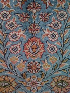 blue silk carpet
