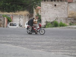 getting a ride on motorcycle