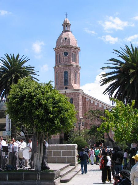 The church in the main plaza
