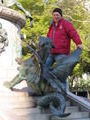 Pieter and a mythical creature on Praça da Matriz