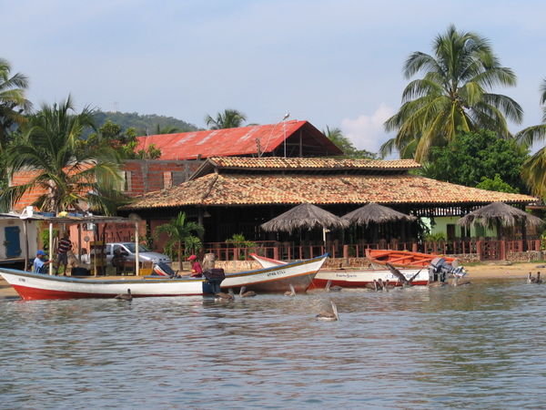 Our restaurant and the fisherman at Santa Fe