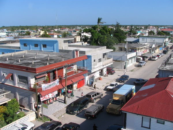 Corozal from the roof of the hotel