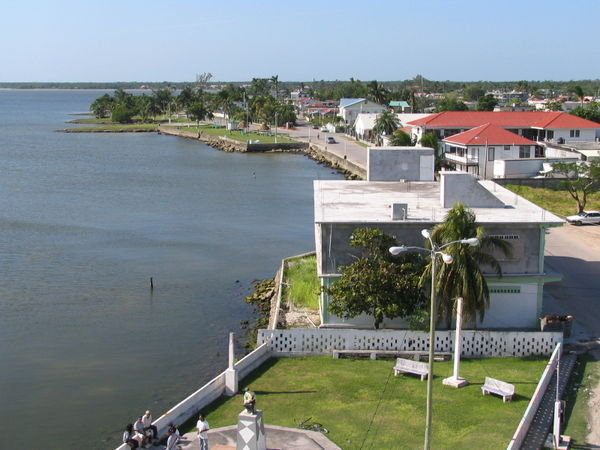 Corozal from the roof of the hotel