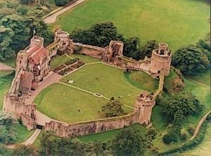 Caldicot Castle aerial view