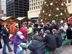 Christmas market crowd