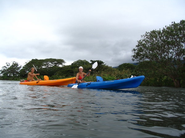 kanoeing on the lake