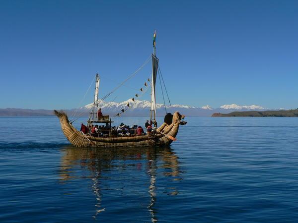 Original Inca Boat on Lake Titicaca