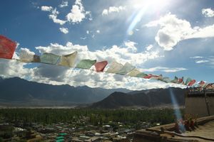 Tibetan Flags in the wind
