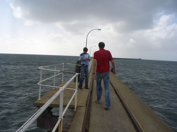 Guus and Joel on the pier