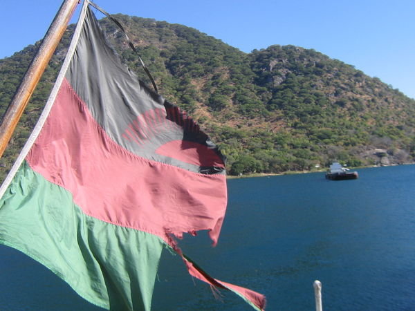 Malawi flag from the Ilala Ferry