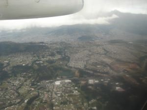 Quito from the air... HUGE!