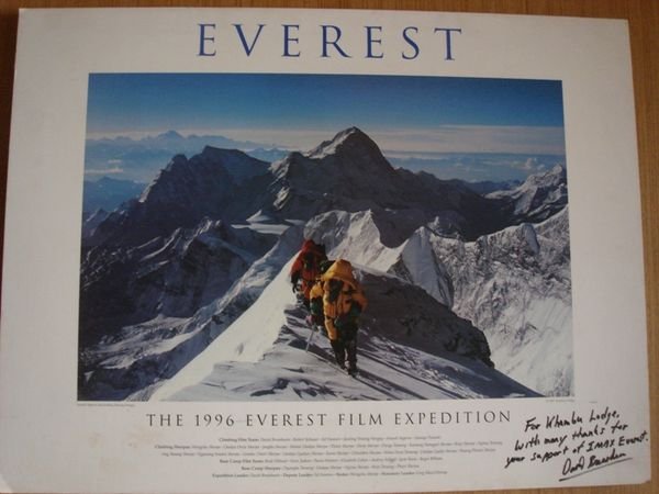Everest Imax Expedition Poster signed by David Breashers