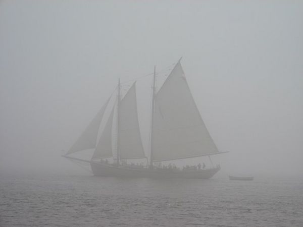 Schooner in the Fog