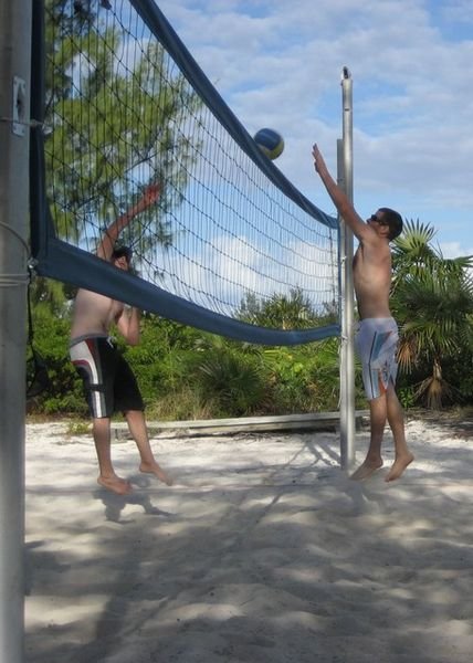 Steve enjoying volleyball.