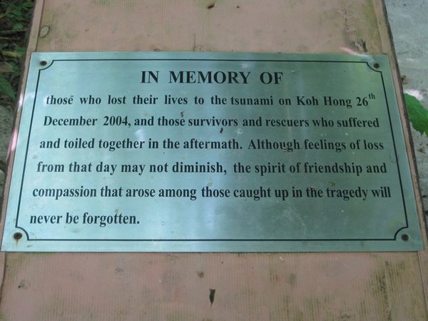 Tsunami Memorial on Hong Island