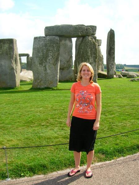 Lynne at Stonehenge