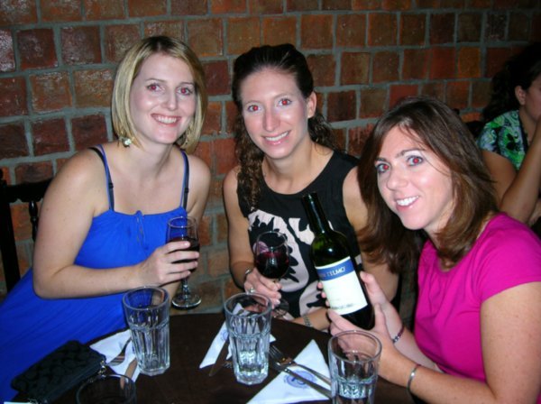 Lynne, Heidi, and Becca at Cafe Tortoni
