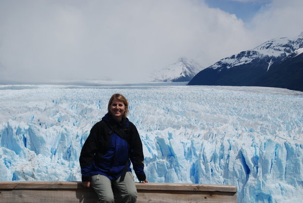 Lynne at the Glacier