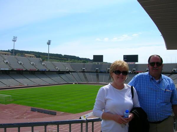 Mom and Dad at the 1992 Olympic´s track and soccer stadium