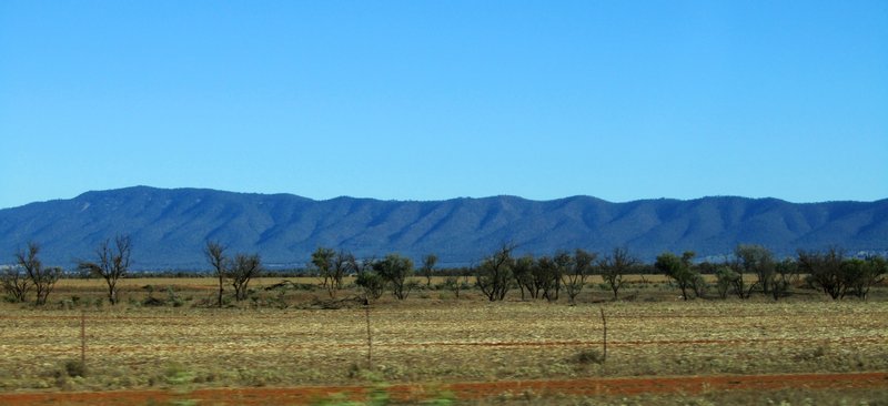 Flinders Ranges from Car