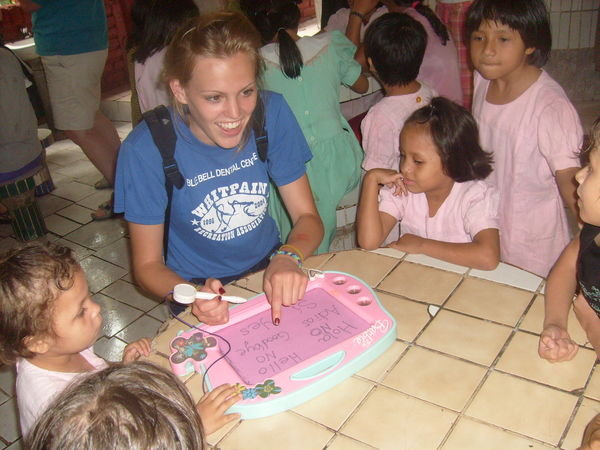 English lesson at the orphanage