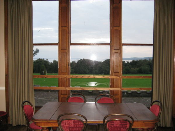 My Dinner Table Overlooking the Grounds