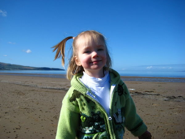 Camille at the Beach in Scotland