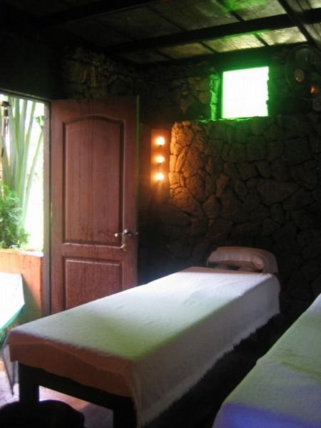 Massage area in our cottage
