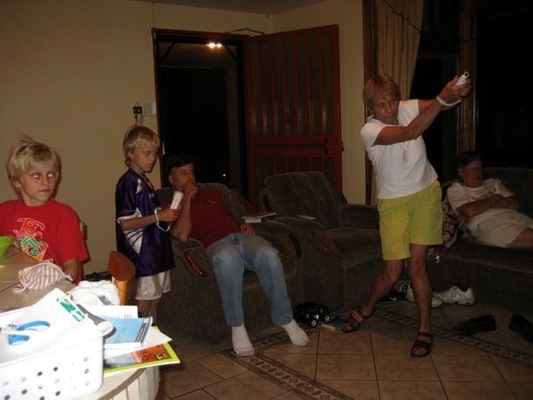 Grandma Linda tries to lower her handicap with Wii Golf