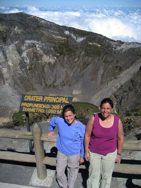 Nancy and Robyn at Irazu volcano