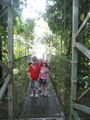 Kyle with his cousins John and Grace at the Arenal Hanging Bridges