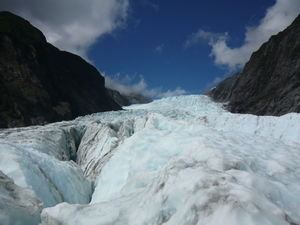 It looks a long way when you're on the glacier!!