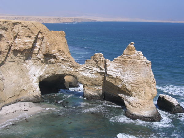 The "Cathedral" rock formation in Paracas