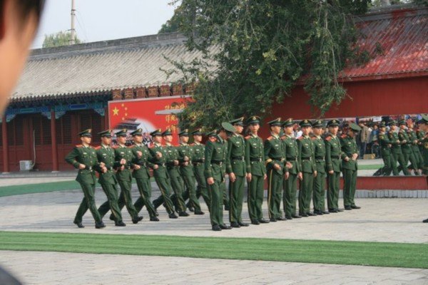 Chinese Army marching practice