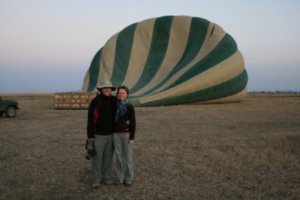Before our balloon flight over the Serengeti