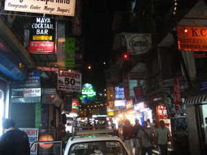 Thamel, Katmandu by night