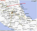 Mexico Map showing Queretaro