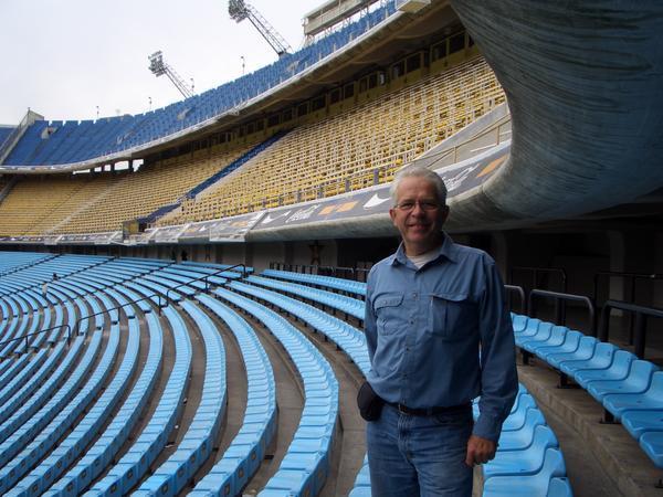 Buenos Aires ... Pete in La Boca stadium