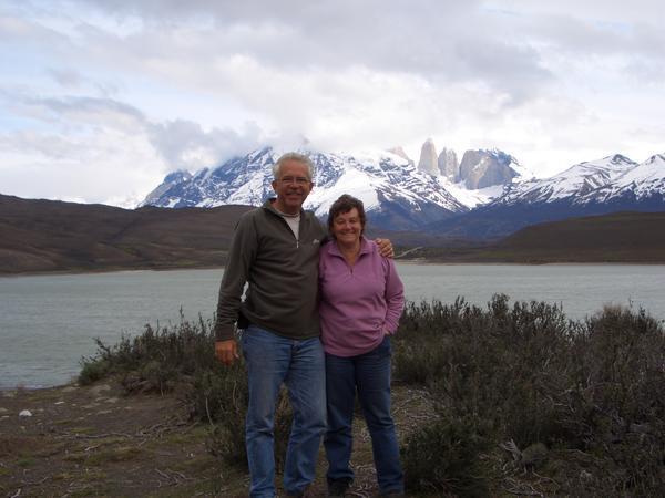 Chile ... us with Torres del Paine in background