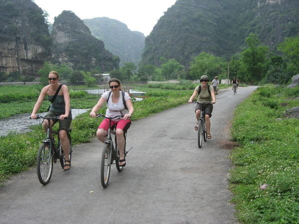Cycling in Tam Coc