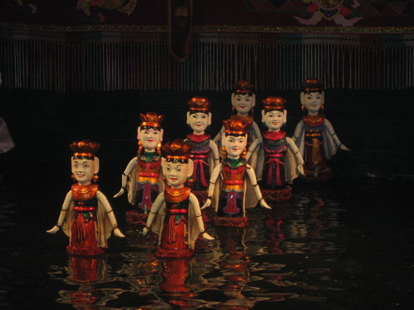 water puppets in hanoi