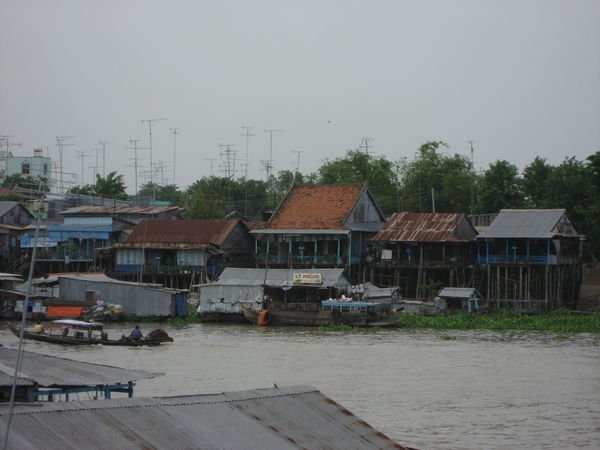 Stilt houses on the Mekong, Vietnam