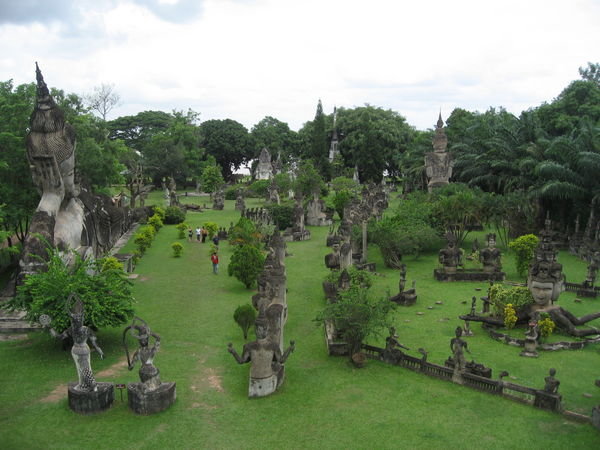 The bizarre Buddha Park near Vientiane