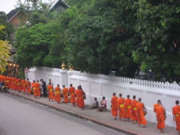 The alms giving ceremony, Luang Prabang