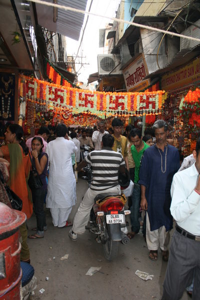 Street decorations for Divali